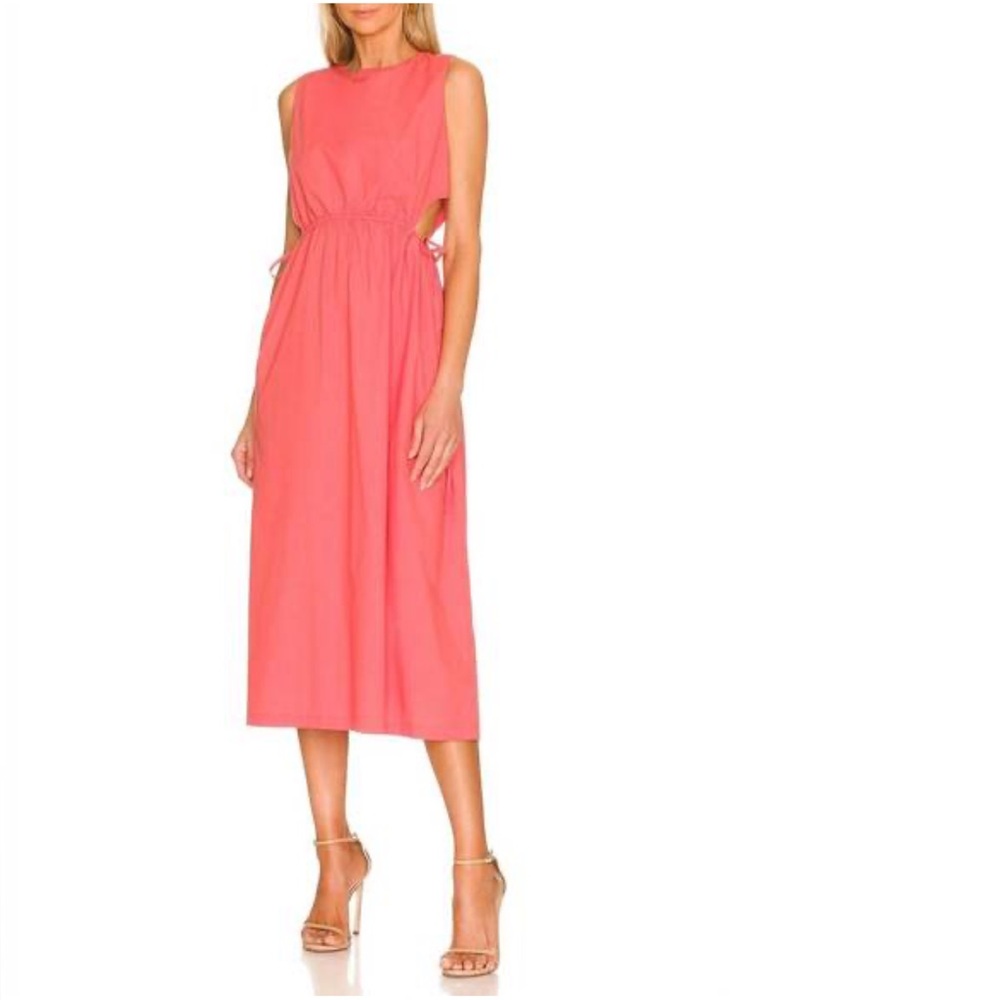 #39.Rails Yvette Side Cut Out Sleeveless Dress Spiced Coral Size M - Picture 6 of 8